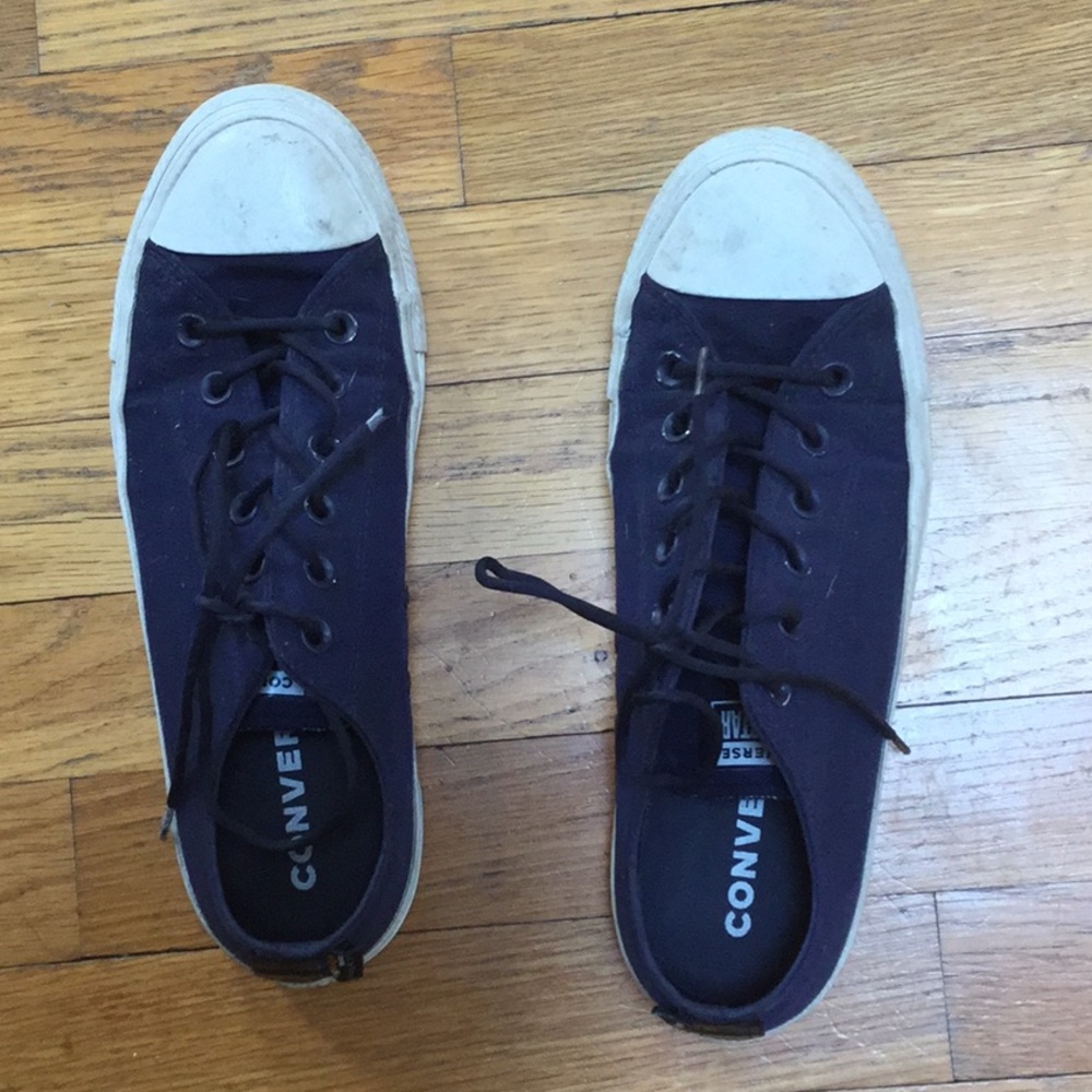 Navy Converse All-Star sneakers